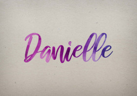 Danielle Watercolor Name DP