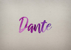 Dante Watercolor Name DP