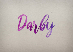 Darby Watercolor Name DP