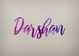 Darshan Watercolor Name DP