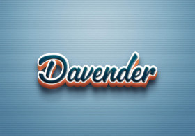 Cursive Name DP: Davender