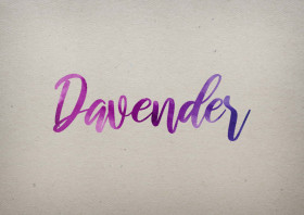 Davender Watercolor Name DP