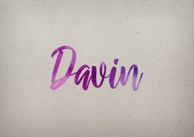 Davin Watercolor Name DP