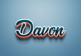 Cursive Name DP: Davon