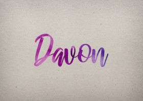 Davon Watercolor Name DP
