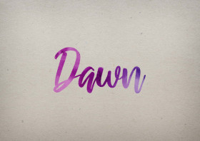 Dawn Watercolor Name DP