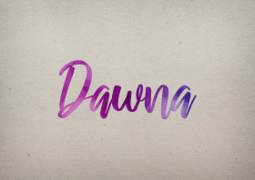 Dawna Watercolor Name DP