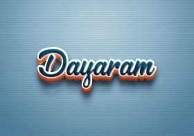 Cursive Name DP: Dayaram