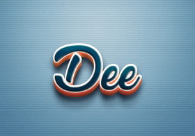 Cursive Name DP: Dee