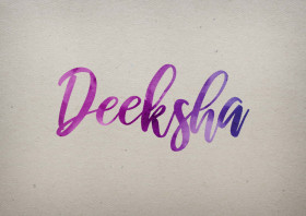 Deeksha Watercolor Name DP