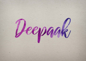 Deepaak Watercolor Name DP