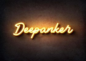 Glow Name Profile Picture for Deepanker