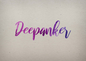 Deepanker Watercolor Name DP
