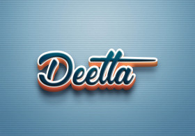 Cursive Name DP: Deetta