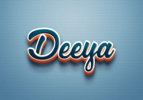 Cursive Name DP: Deeya