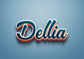 Cursive Name DP: Dellia