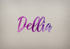 Dellia Watercolor Name DP