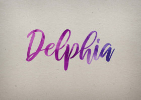 Delphia Watercolor Name DP