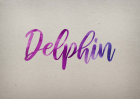 Delphin Watercolor Name DP