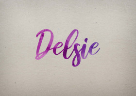 Delsie Watercolor Name DP