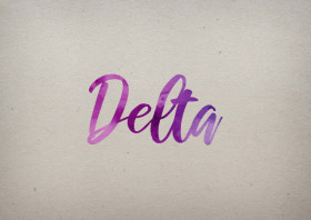 Delta Watercolor Name DP
