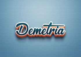 Cursive Name DP: Demetria