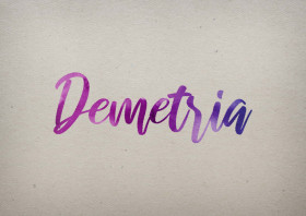 Demetria Watercolor Name DP