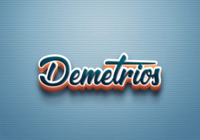 Cursive Name DP: Demetrios
