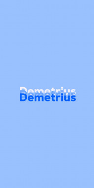 Name DP: Demetrius