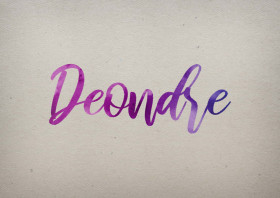 Deondre Watercolor Name DP