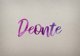 Deonte Watercolor Name DP