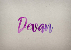 Devan Watercolor Name DP