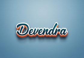Cursive Name DP: Devendra