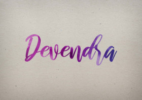 Devendra Watercolor Name DP
