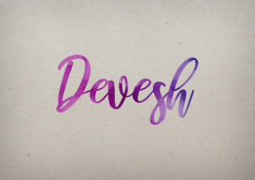 Devesh Watercolor Name DP