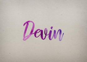 Devin Watercolor Name DP