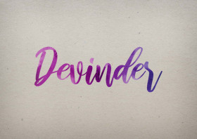 Devinder Watercolor Name DP