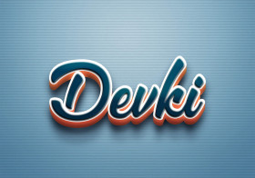 Cursive Name DP: Devki