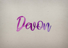 Devon Watercolor Name DP
