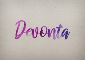 Devonta Watercolor Name DP