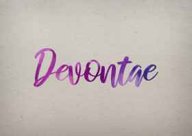 Devontae Watercolor Name DP