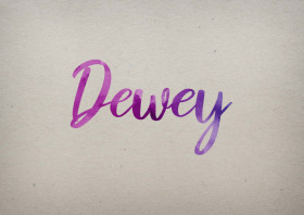 Dewey Watercolor Name DP