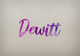 Dewitt Watercolor Name DP