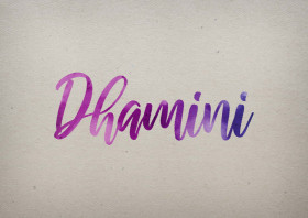 Dhamini Watercolor Name DP