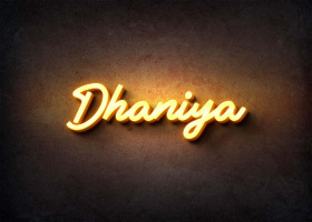 Glow Name Profile Picture for Dhaniya