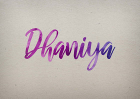 Dhaniya Watercolor Name DP