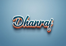 Cursive Name DP: Dhanraj