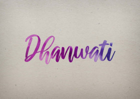Dhanwati Watercolor Name DP