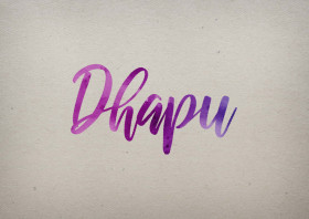 Dhapu Watercolor Name DP