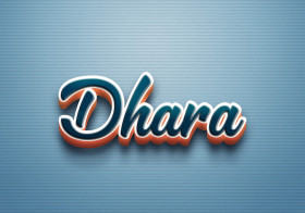 Cursive Name DP: Dhara